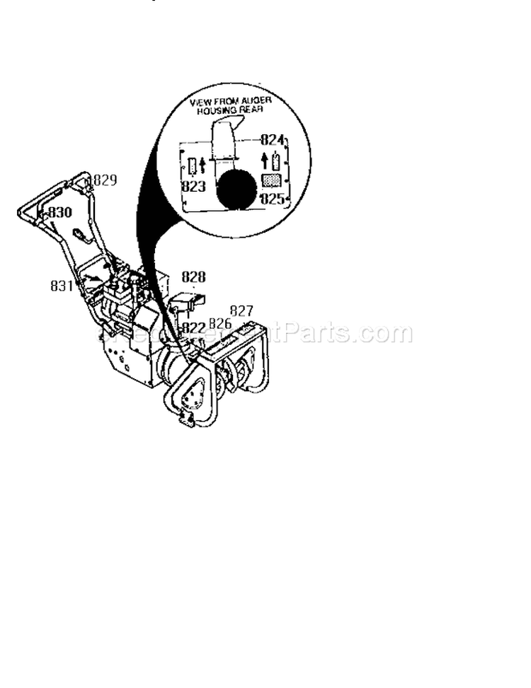 Decals Diagram and Parts List for 536886122  Craftsman Snow Blower