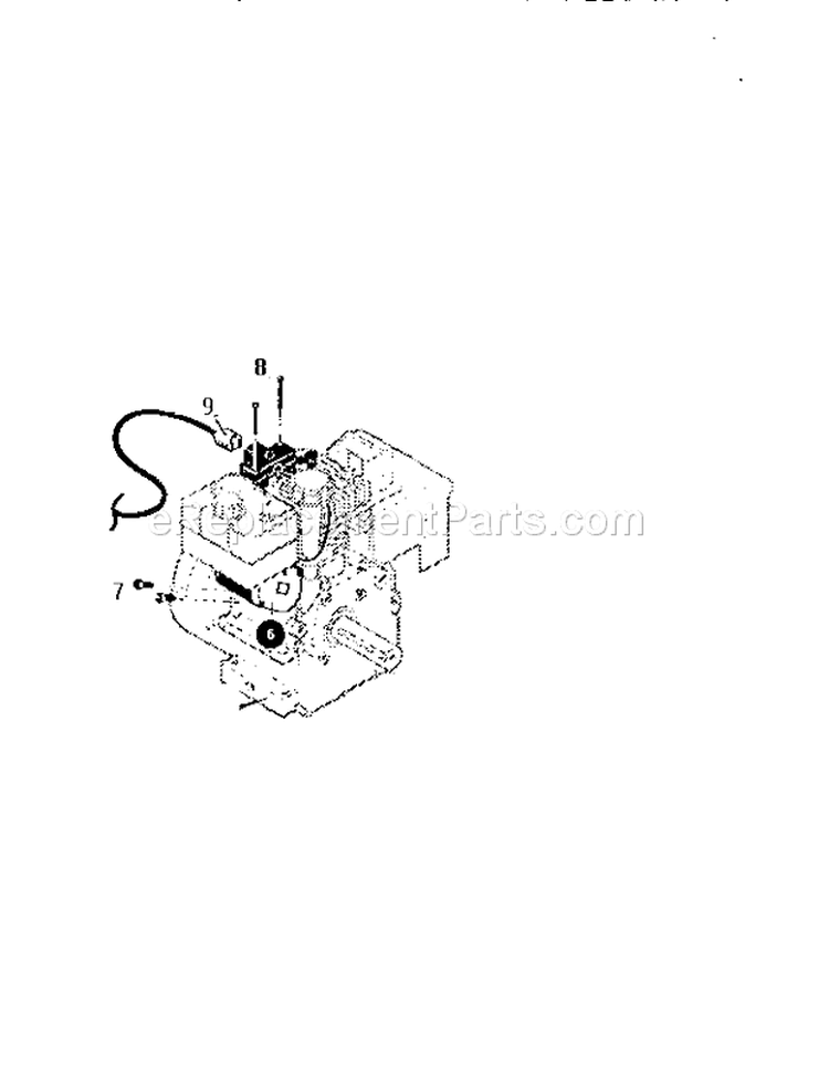 Electric Start Assembly Diagram and Parts List for 536886150  Craftsman Snow Blower
