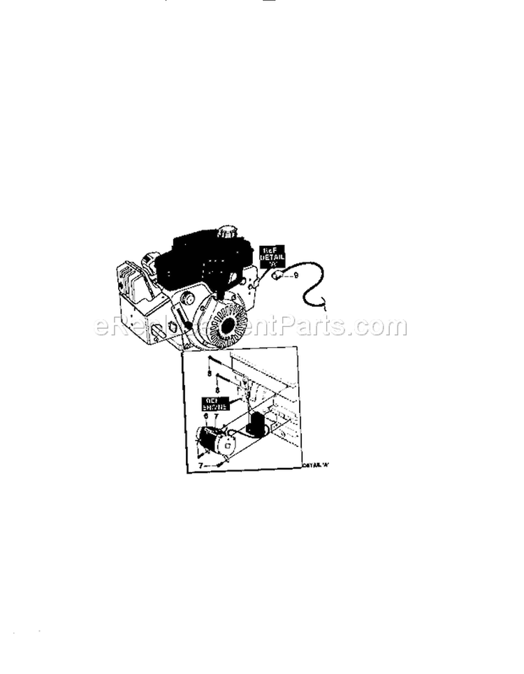 Electric Start Assembly Diagram and Parts List for 536886161  Craftsman Snow Blower