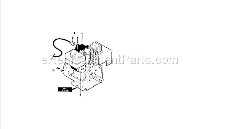 Electric Start Assembly Diagram and Parts List for 536886190  Craftsman Snow Blower