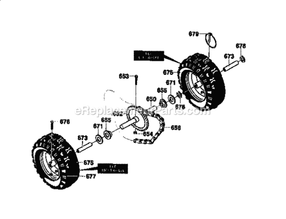 Page J Diagram and Parts List for 536886191  Craftsman Snow Blower