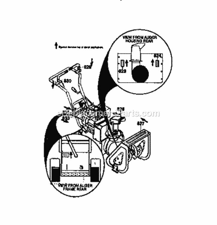Page L Diagram and Parts List for 536886191  Craftsman Snow Blower