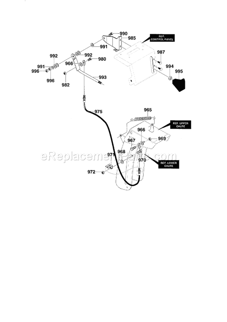 Page G Diagram and Parts List for 536886240  Craftsman Snow Blower