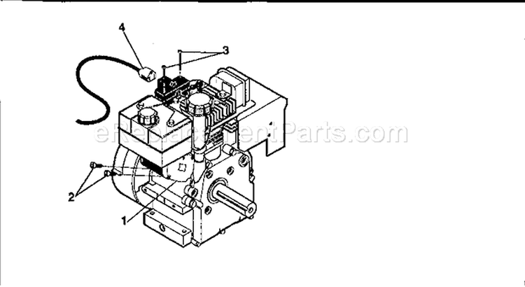 Electric Starter Diagram and Parts List for 536886281  Craftsman Snow Blower