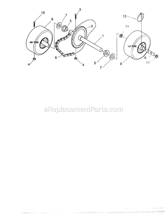 Page J Diagram and Parts List for 536886331  Craftsman Snow Blower
