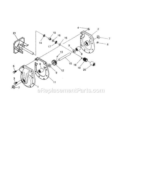 Page F Diagram and Parts List for 536886331  Craftsman Snow Blower