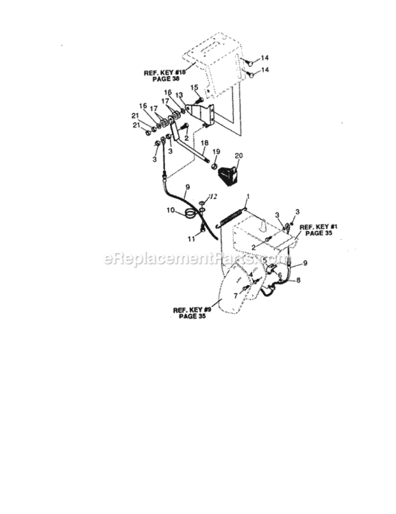 Page I Diagram and Parts List for 536886331  Craftsman Snow Blower