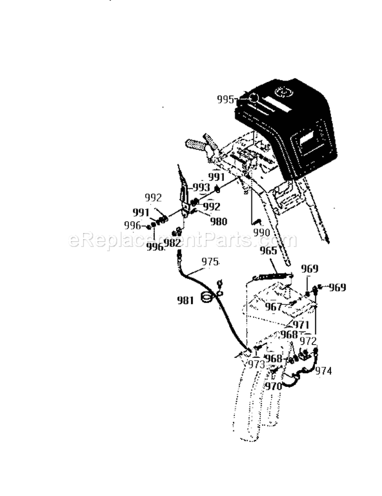Page M Diagram and Parts List for 536886350  Craftsman Snow Blower
