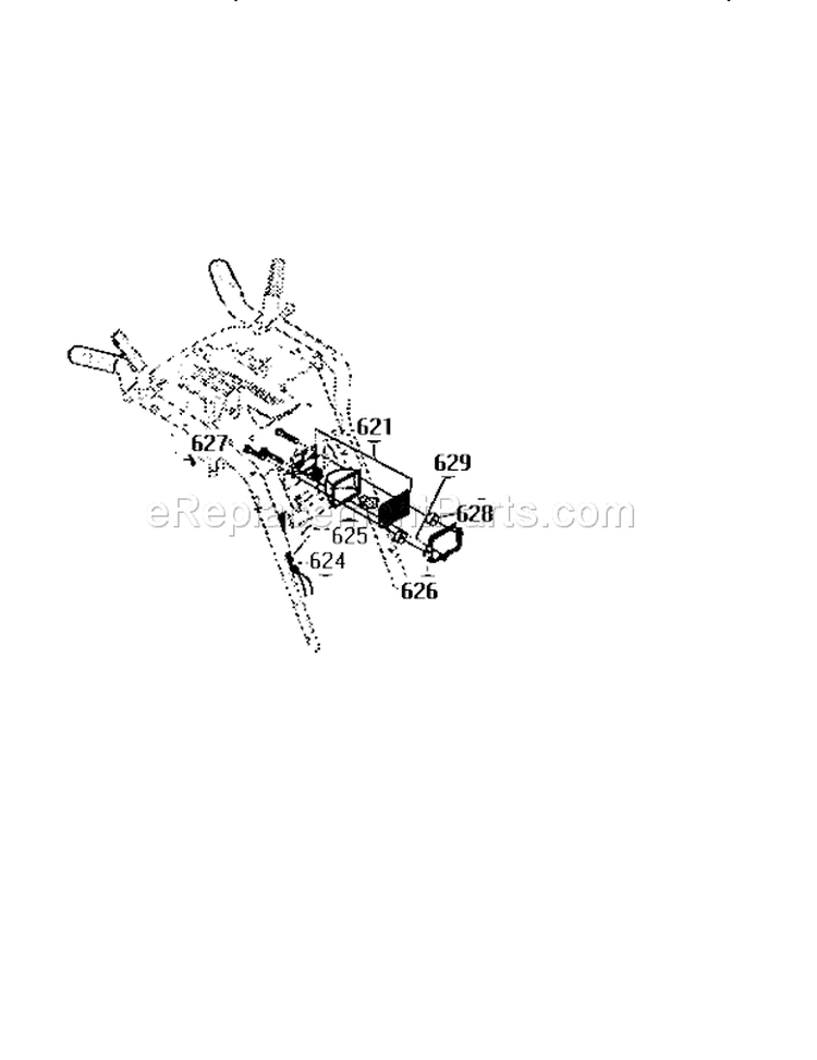 Headlight Panel Assembly Diagram and Parts List for 536886350  Craftsman Snow Blower
