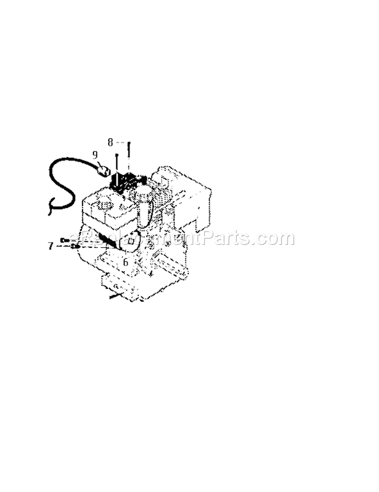 Electric Start Assembly Diagram and Parts List for 536886650  Craftsman Snow Blower