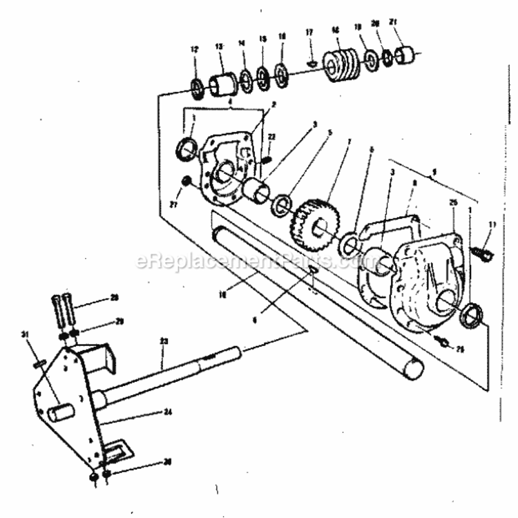 Page A Diagram and Parts List for 536887000  Craftsman Snow Blower