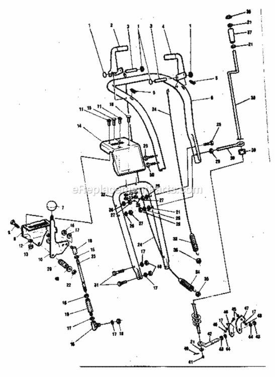 Page C Diagram and Parts List for 536887000  Craftsman Snow Blower