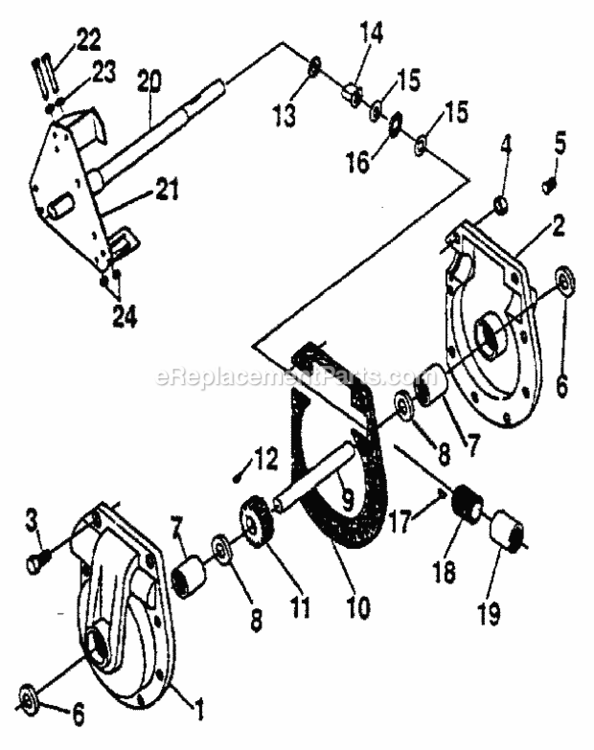 Page M Diagram and Parts List for 536887221  Craftsman Snow Blower