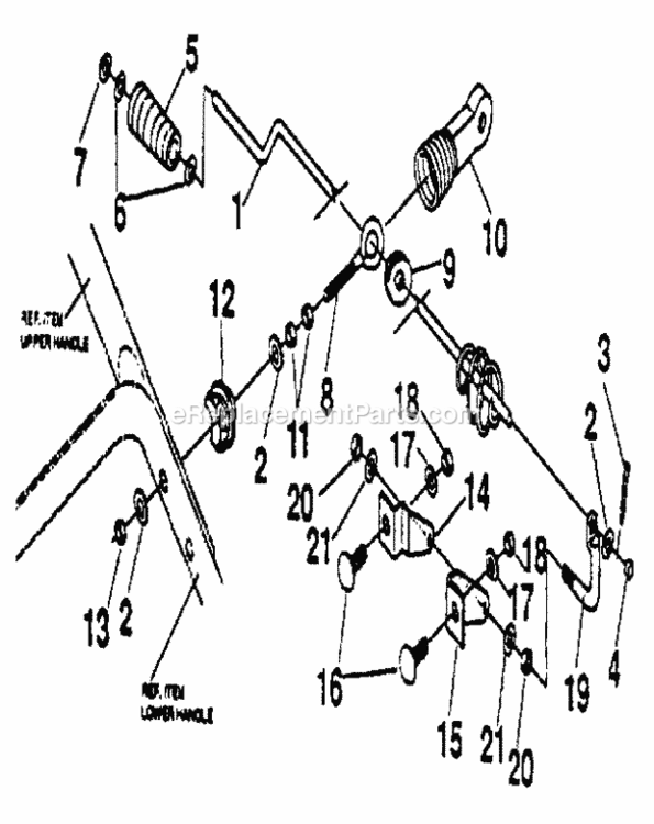 Page D Diagram and Parts List for 536887221  Craftsman Snow Blower