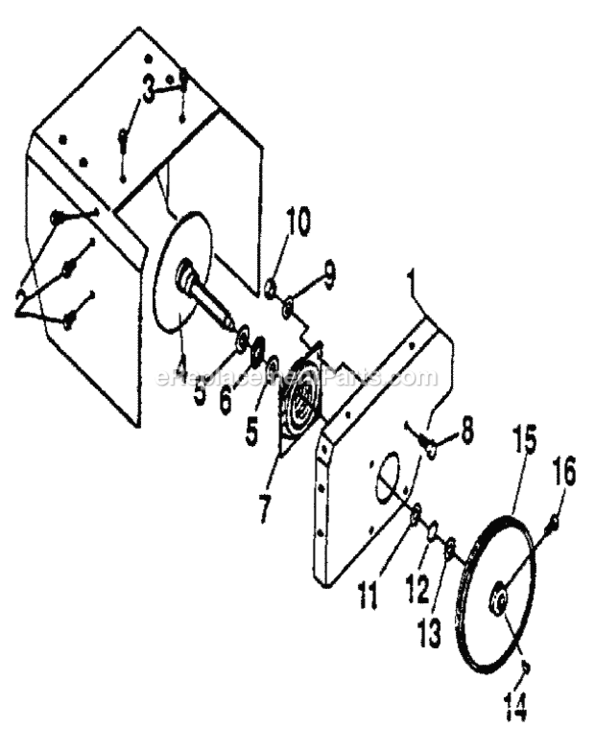 Page I Diagram and Parts List for 536887221  Craftsman Snow Blower