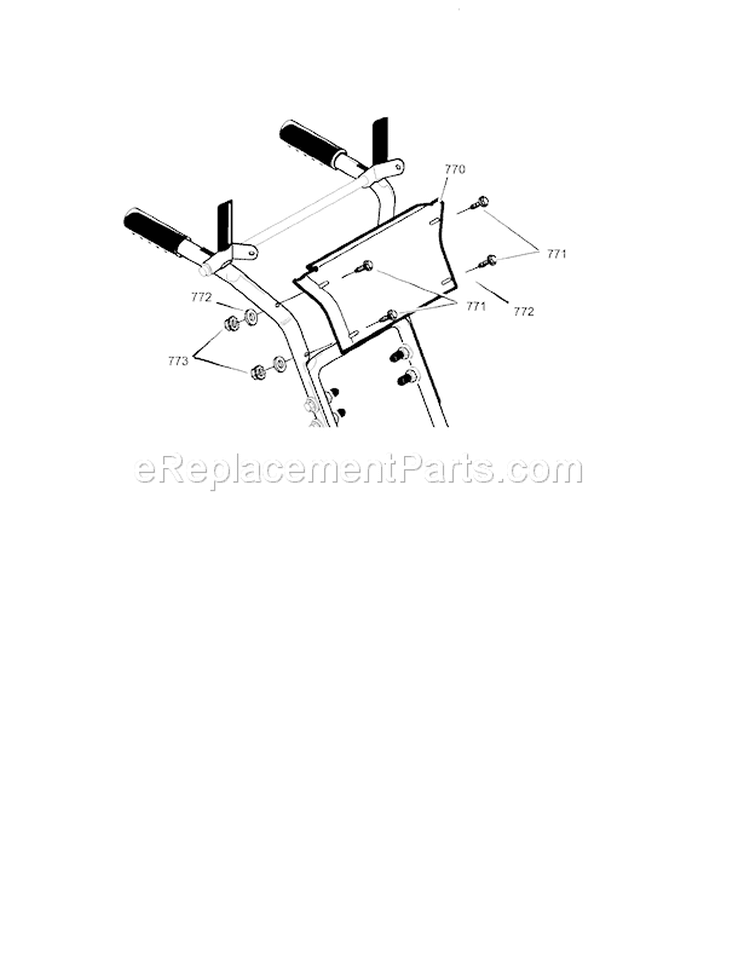 Panel Diagram and Parts List for 536887991  Craftsman Snow Blower