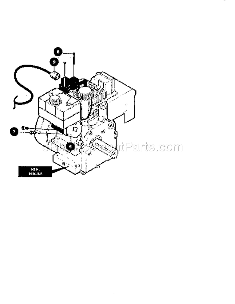 Electric Start Assembly Diagram and Parts List for 536888600  Craftsman Snow Blower