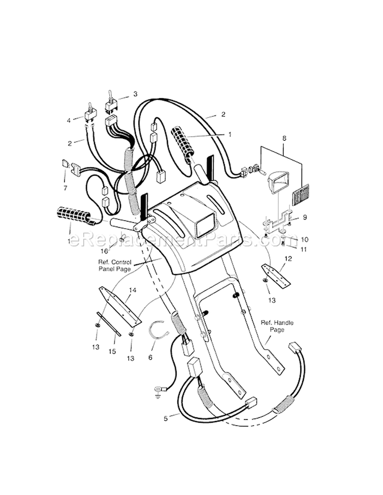 Electrical Wiring Diagram and Parts List for 536889251  Craftsman Snow Blower