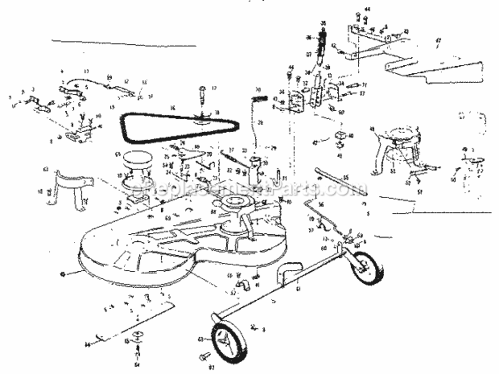 Page C Diagram and Parts List for 53696320  Craftsman Lawn Tractor