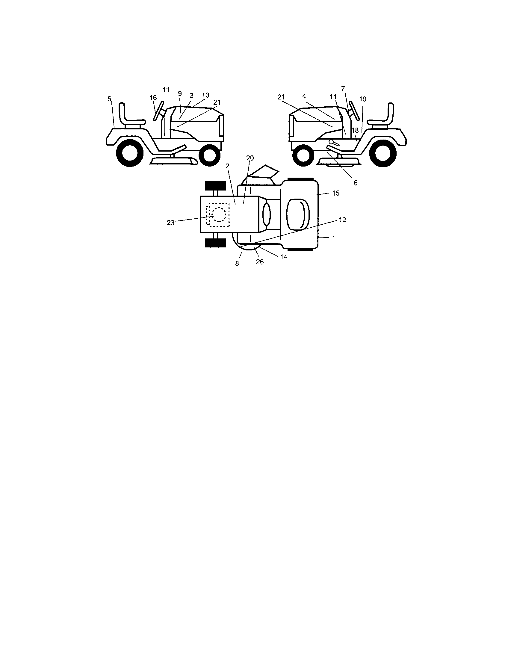 Decals Diagram and Parts List for 917273649  Craftsman Lawn Tractor
