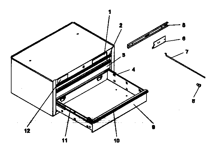 Tool Box Diagram and Parts List for 706619821  Craftsman Tool Stand & Cart