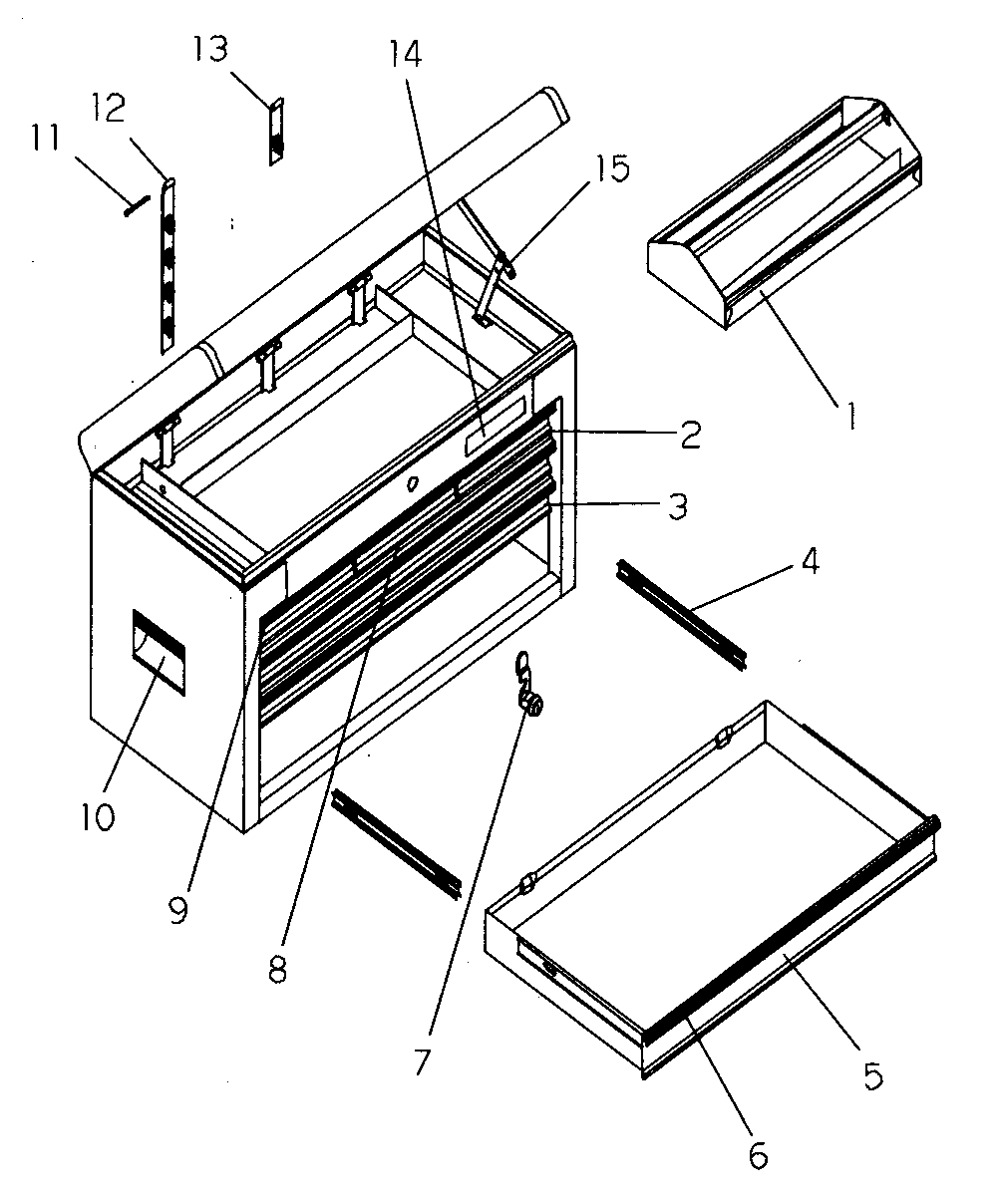 Chest Diagram and Parts List for 706593080  Craftsman Tool Stand & Cart