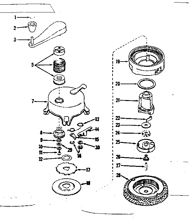 No-pull Starter Diagram and Parts List for 143134032  Craftsman Engine