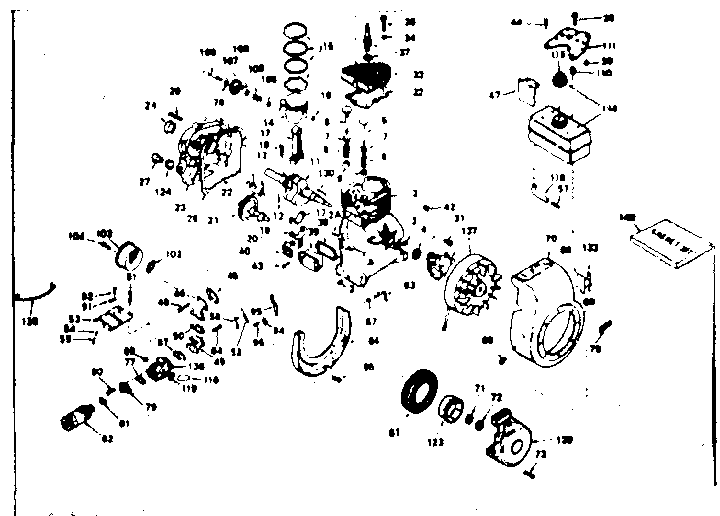 Unit Parts Diagram and Parts List for 143631052  Craftsman Engine