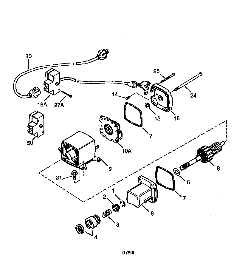 Starter 33290e Diagram and Parts List for 143975503  Craftsman Engine