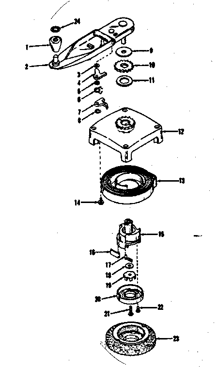 Self Starter No. 29295 Diagram and Parts List for 14340350  Craftsman Engine