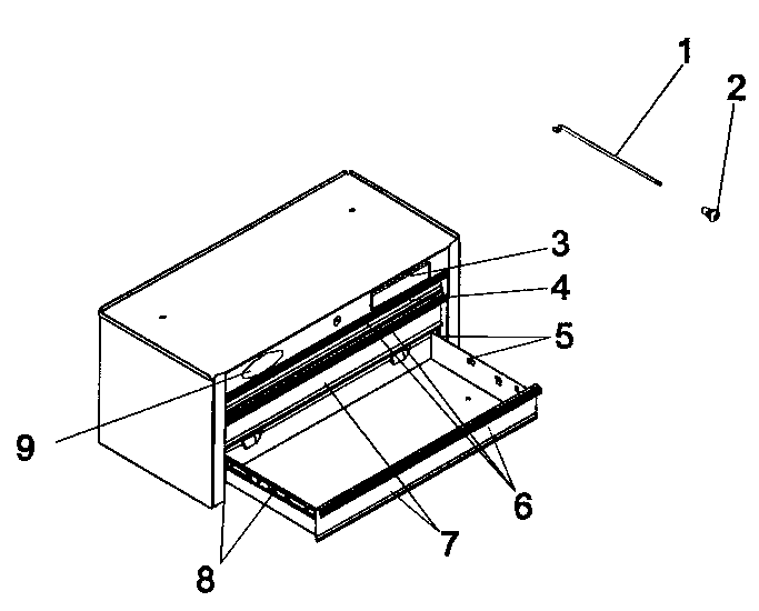 Cabinet Parts Diagram and Parts List for 706593690  Craftsman Tool Stand & Cart
