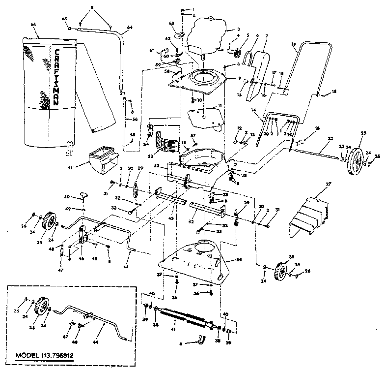Replacement Parts Diagram and Parts List for 113797831  Craftsman Filters & Accessories