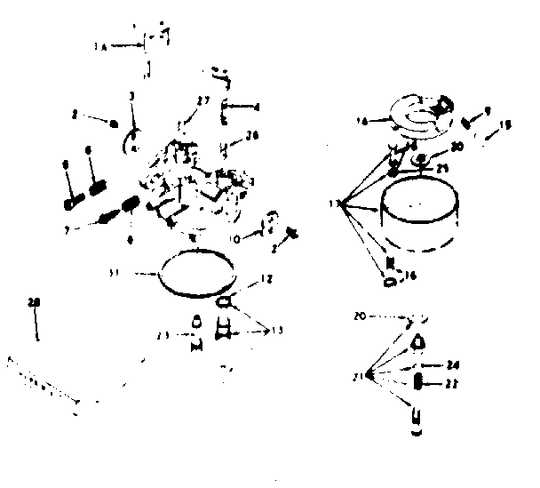 Carburetor Diagram and Parts List for 143236032  Craftsman Engine