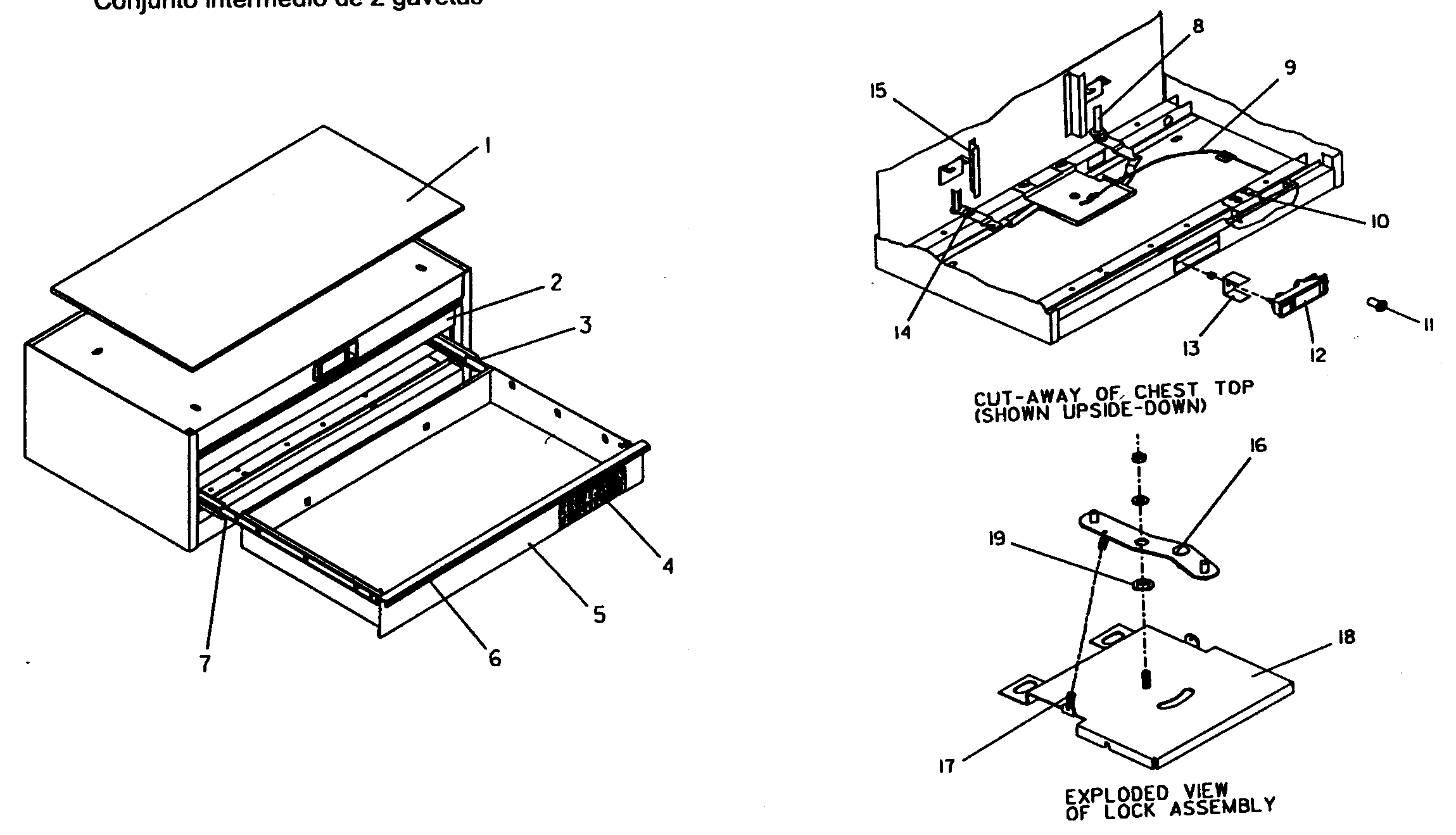 Chest Diagram and Parts List for 706655676  Craftsman Tool Stand & Cart