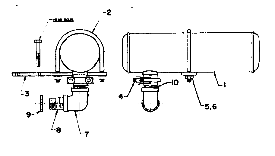 Muffler Assembly Diagram and Parts List for 5805420-0  Craftsman Engine