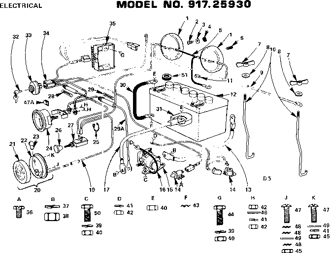 12 Garden Tractor/electrical Diagram and Parts List for 91725930  Craftsman Chainsaw