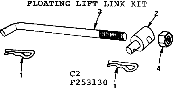 Floating Lift Link Kit Diagram and Parts List for 917253130  Craftsman Lawn Tractor