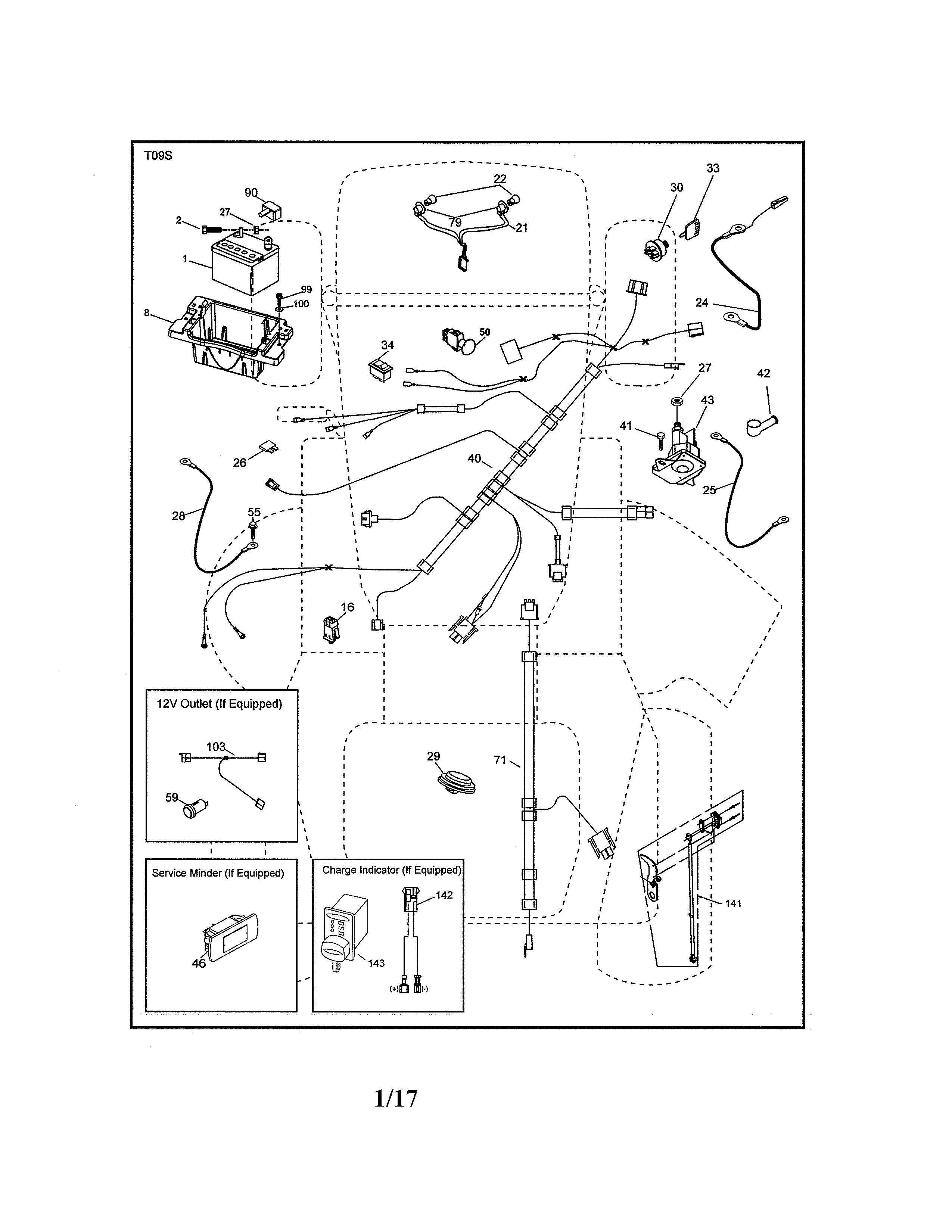 Electrical Diagram and Parts List for 917204080  Craftsman Lawn Tractor