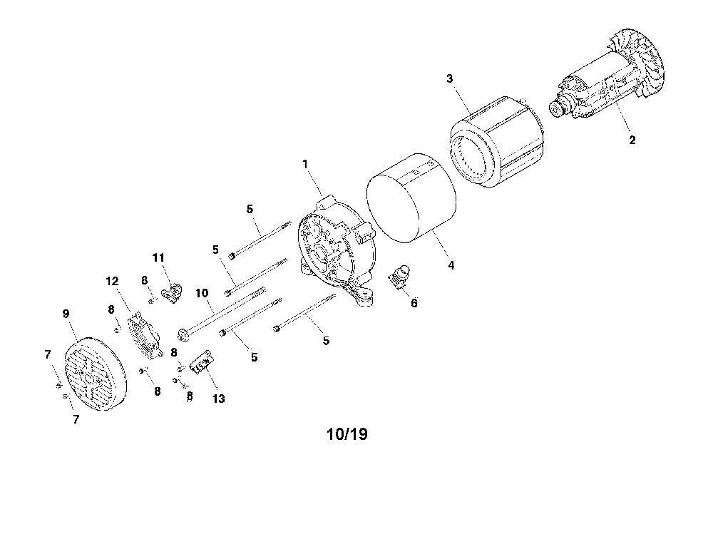 Alternator Diagram and Parts List for CMXGGAS030729  Craftsman Generator