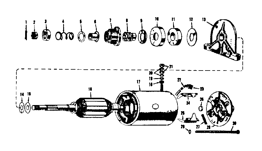Starter Motor No. 28688 Diagram and Parts List for 14331601  Craftsman Engine