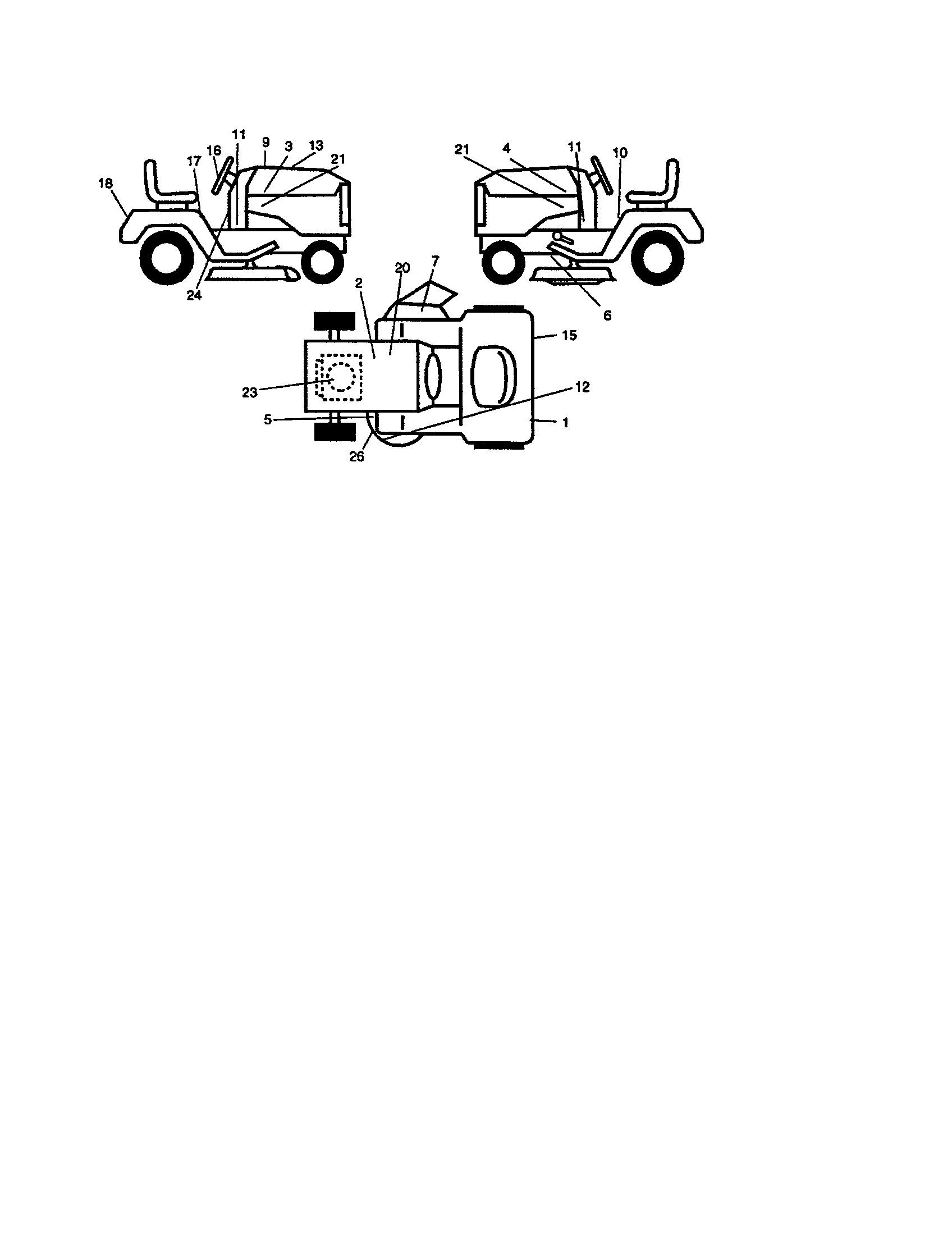 Decals Diagram and Parts List for 917274033  Craftsman Lawn Tractor
