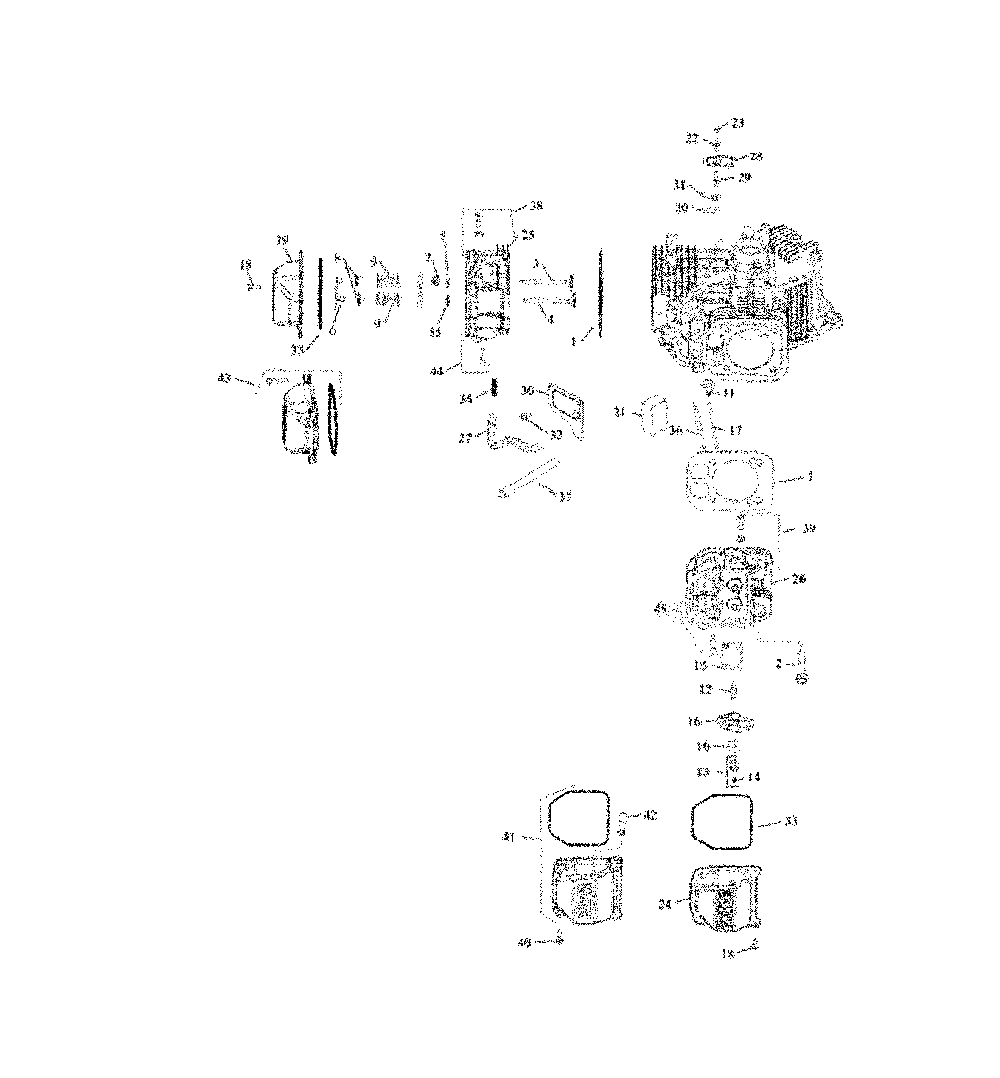 Cylinder head/breather Diagram and Parts List for CMXGRAM1130047  Craftsman Lawn Tractor