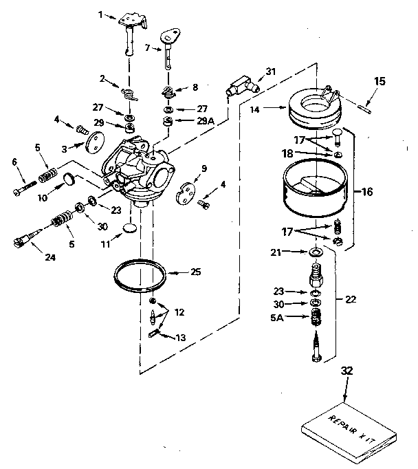 Replacement Parts Diagram and Parts List for 143632573  Craftsman Lawn Mower
