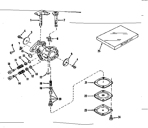 Carburetor No. 630875 (power Products) Diagram and Parts List for 143122071  Craftsman Engine