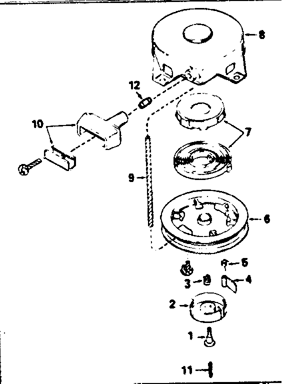 Rewind Starter No. 590420a Diagram and Parts List for 143355032  Craftsman Engine