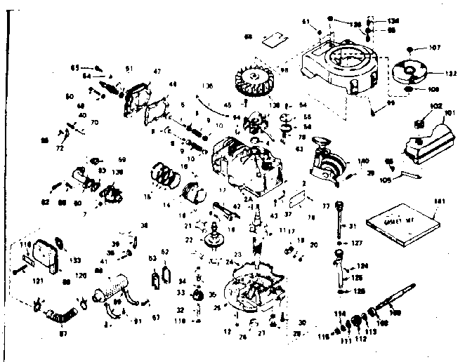 Unit Parts Diagram and Parts List for 143234222  Craftsman Engine