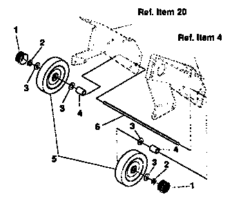 Wheel Repair Parts Diagram and Parts List for 536884432  Craftsman Snow Blower
