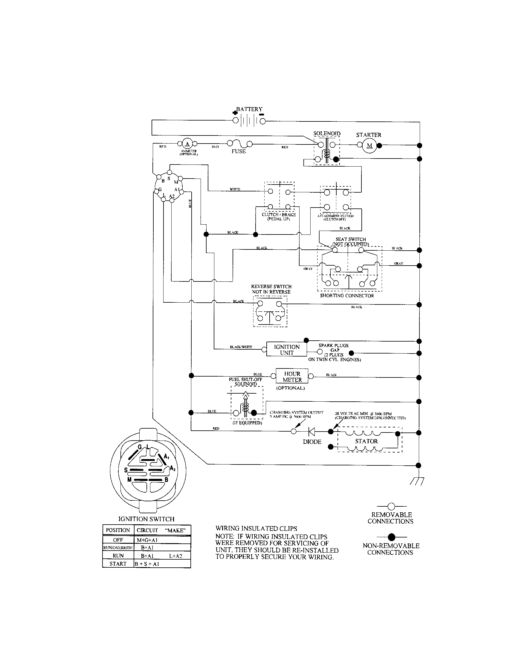 Schematic Diagram-tractor Diagram and Parts List for 917286010  Craftsman Lawn Tractor