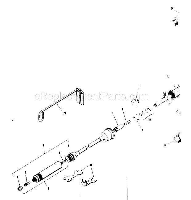 Armature And Shaft Assembly Diagram and Parts List for 57224147  Craftsman Multi-Tool