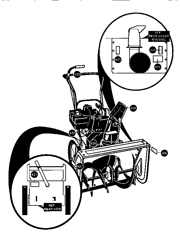 Decal Diagram and Parts List for 84728  Craftsman Snow Blower